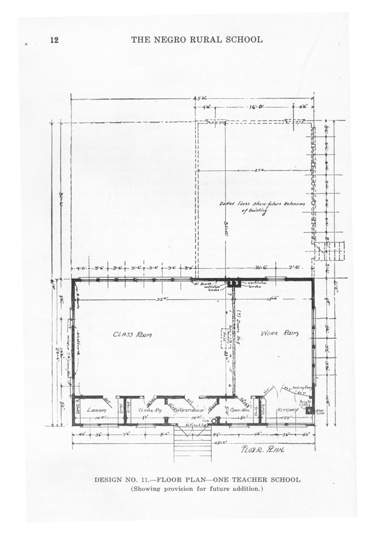 Tuskegee Plan, One Teacher Rosenwald School