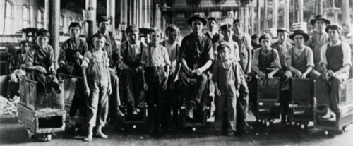 Sweeper and doffer boys, Lancaster Cotton Mills, Lancaster SC, December, 1908