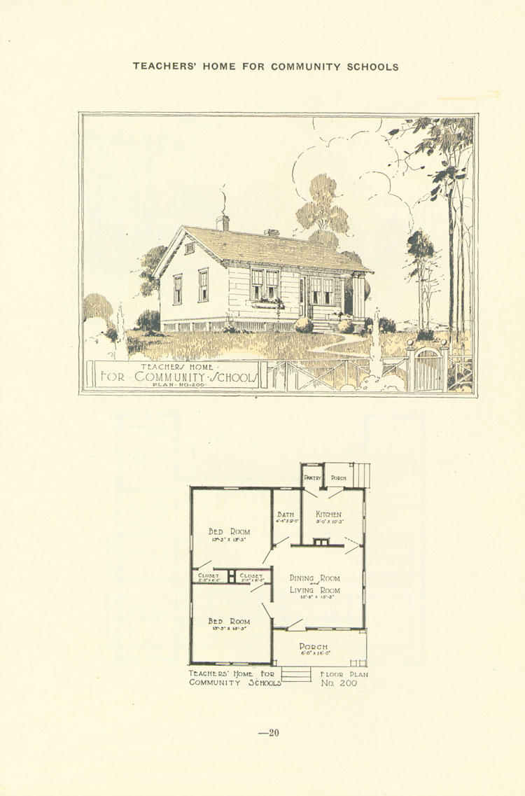 Nashville Plan: 2 Bdrm Teacher House