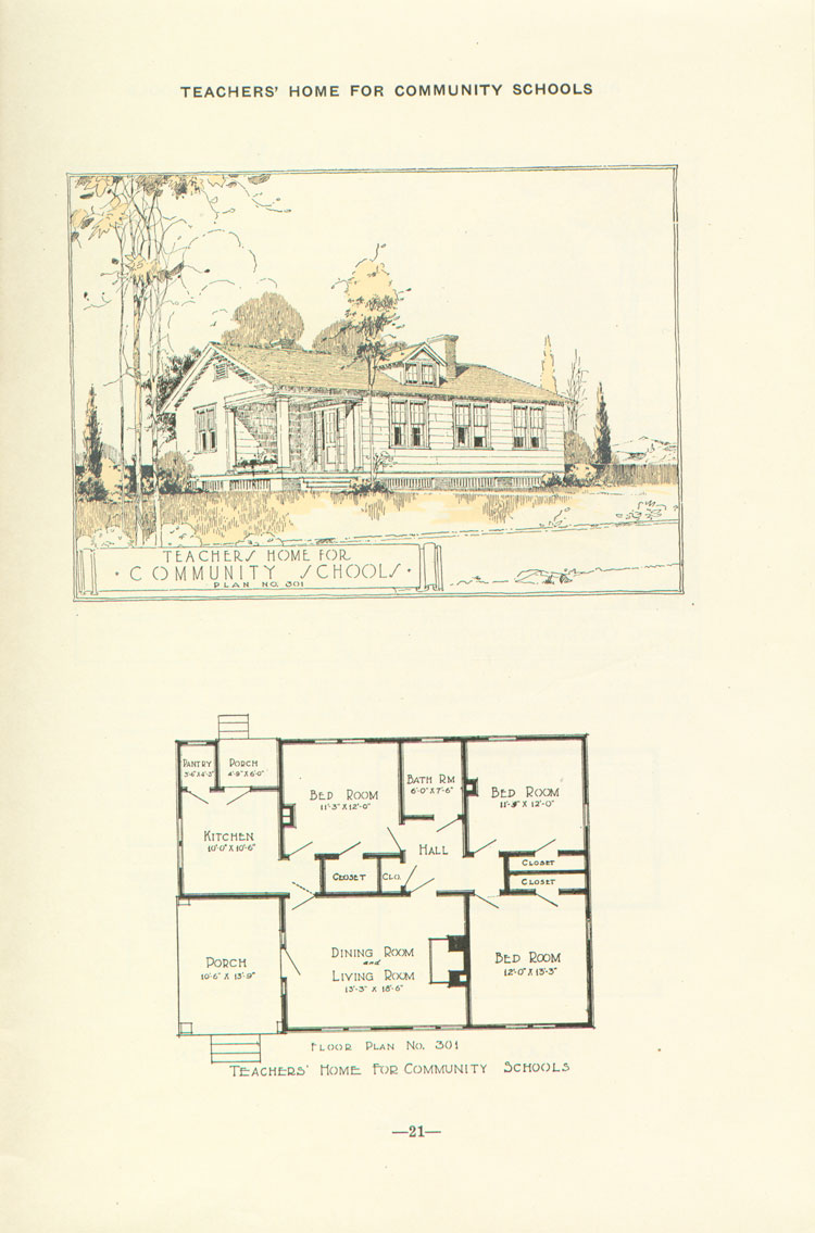 Nashville Plan: 3 Bdrm Teacher House