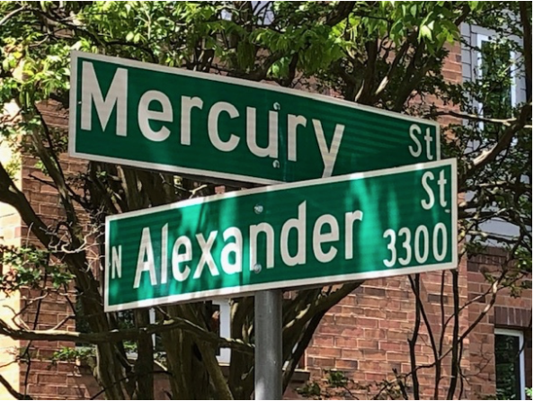 This one-block avenue takes you to what was originally known as the Mecklenburg Mill, renamed the Mercury Mill in 1926.